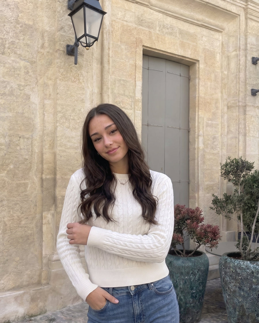 VANLEYNA Mila Cable Knit Sweater