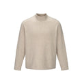 Men'sClean Fit Solid Color Long Sleeve Stand Collar Knit Sweater