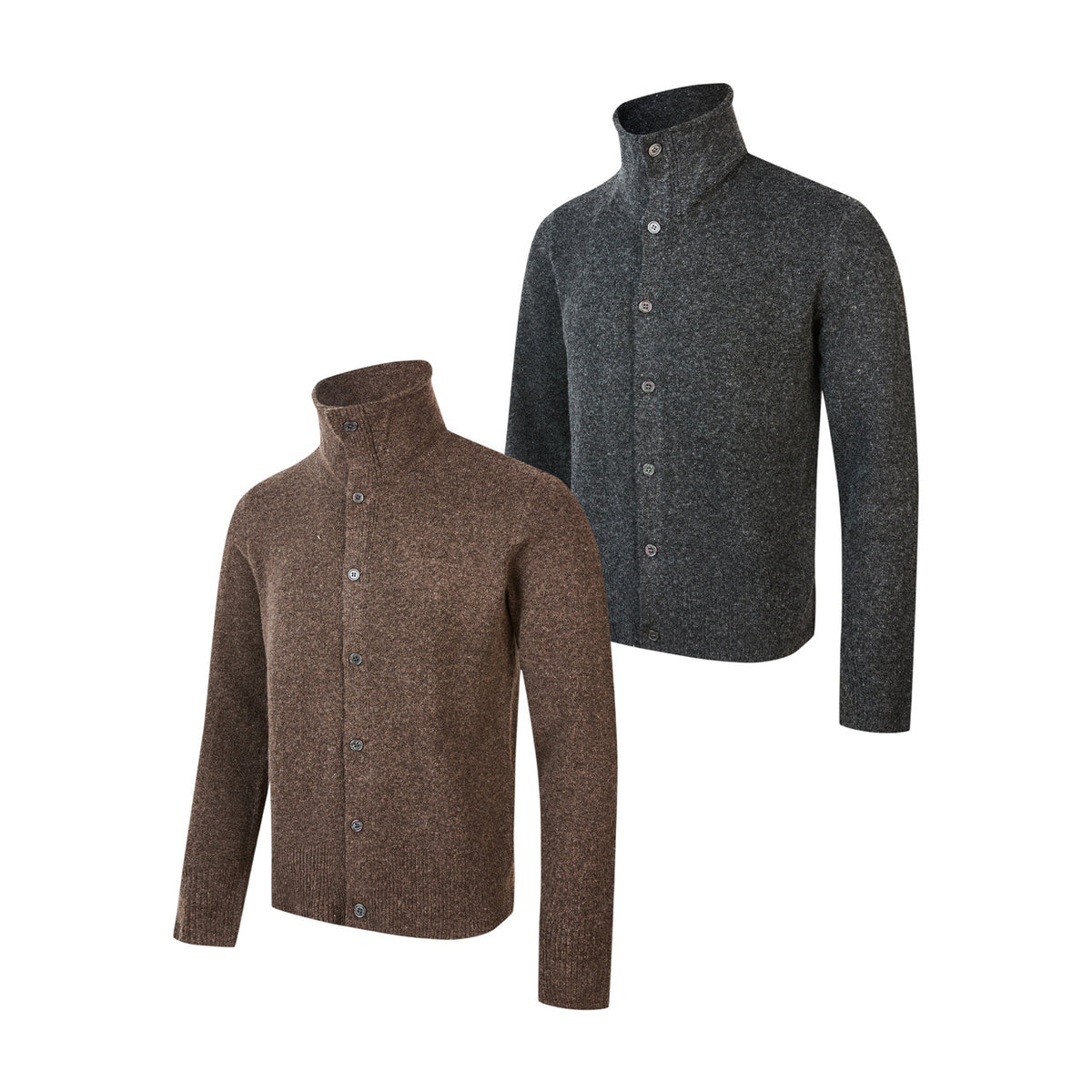 Blend Half-High Collar Retro Old Money Loose Knitted Sweater for Men and Women