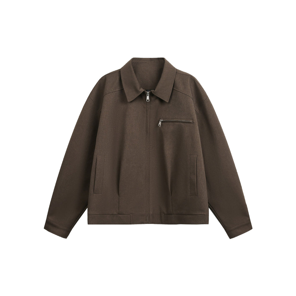 Loose Casual Jacket for Men, High-End Clean Fit Aviator Jacket