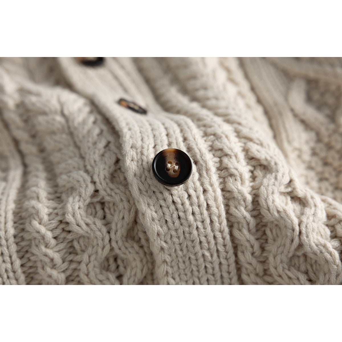 Cardigan Trendy Knitwear Men's Versatile Cable Knit Sweater