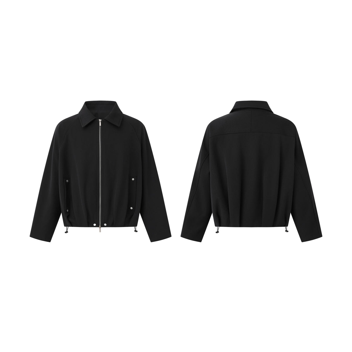 High Street Minimalist Deconstructed Design Short Crop Collar Jacket Men