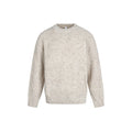 Street Style Men's Sweater, Simple Solid Color Round Neck Long Sleeve, Trendy Loose Fit Knitwear for Men
