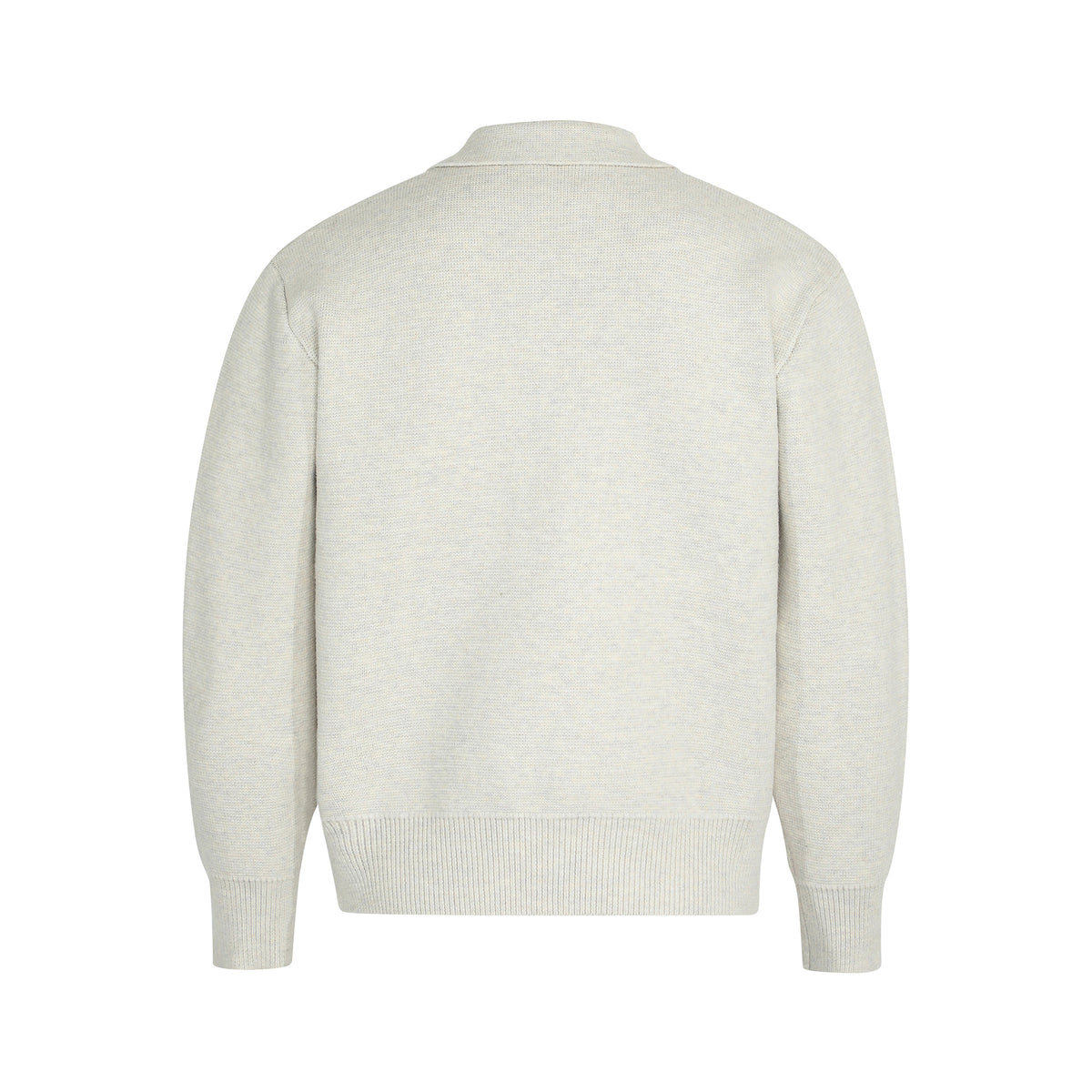 High-End Unisex Notch Lapel Sweater Old Money Style Trendy Men's Loose Long Sleeve Knitwear