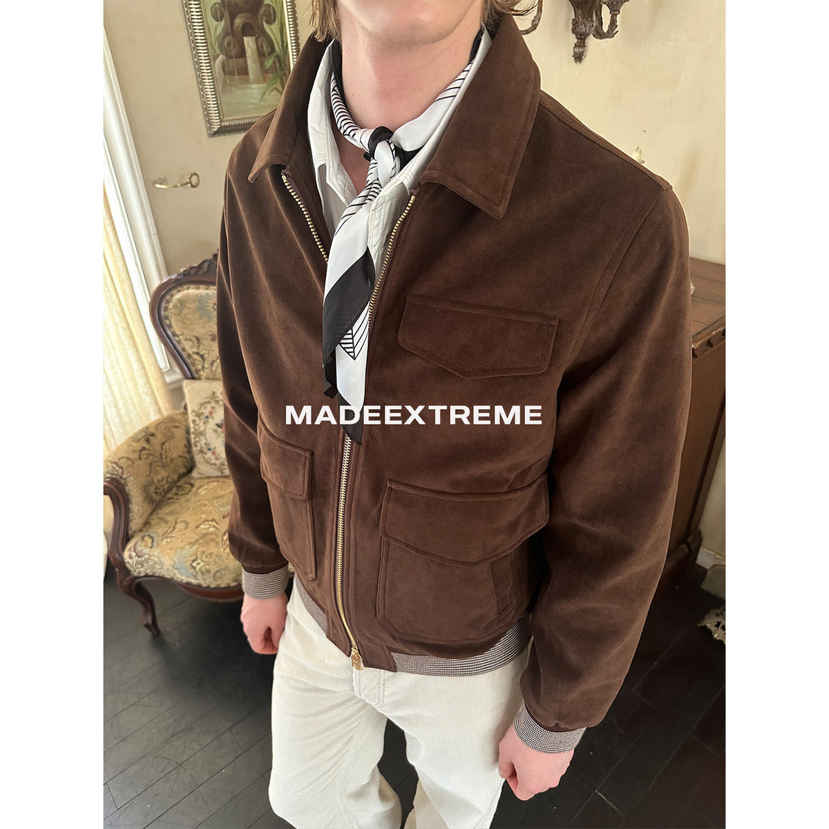 British Old Money Style Short Wide Shoulder Jacket for Men and Women