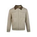 Zipper Cardigan Sweater with Double Pockets and Color Block Lapel for Both Men and Women