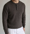 Half cardigan sweater for men