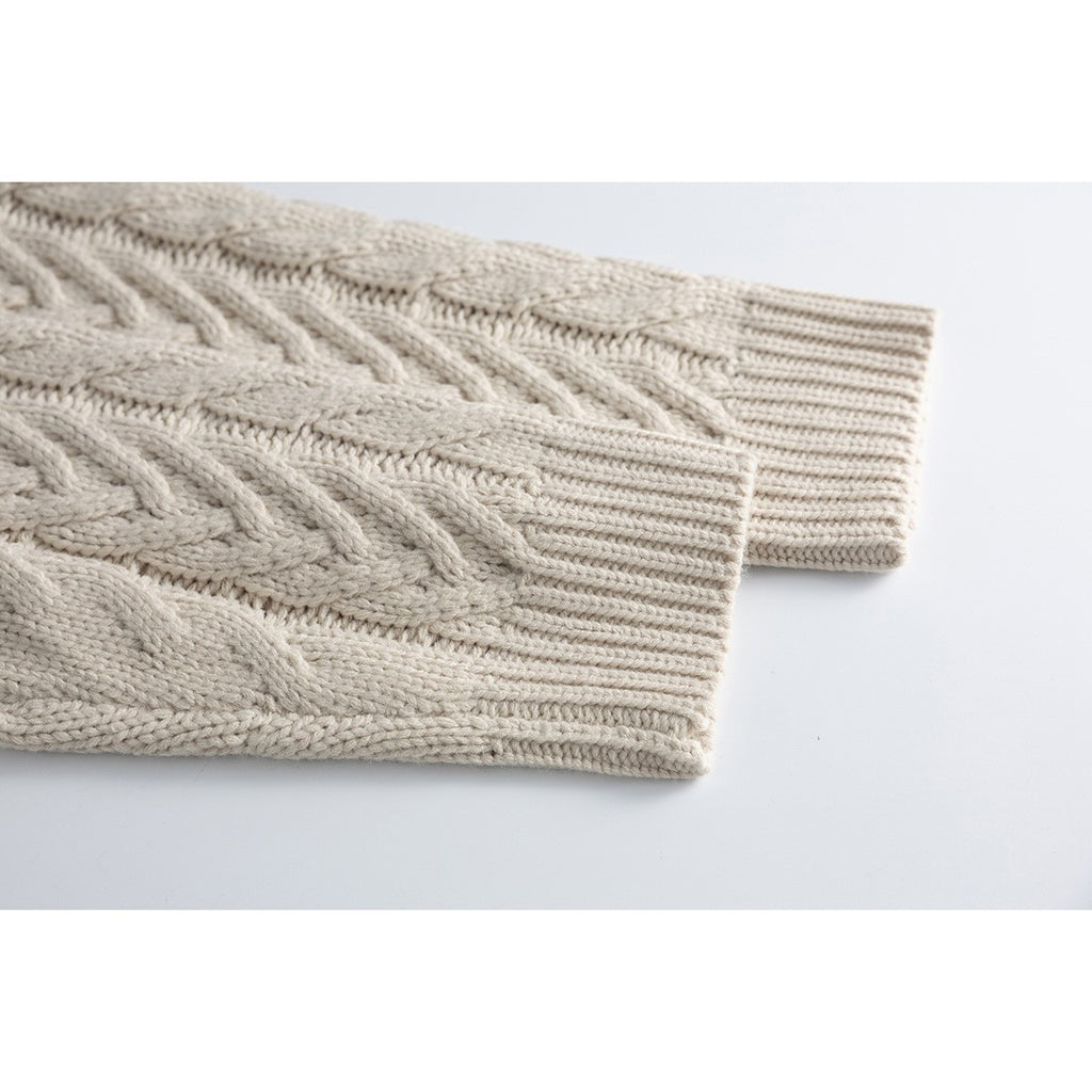 Cardigan Trendy Knitwear Men's Versatile Cable Knit Sweater