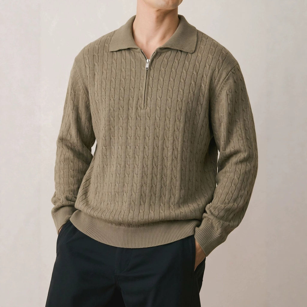 Half zip sweater for men