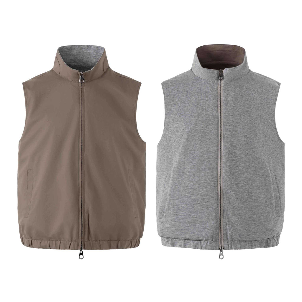 Stand Collar Vest for Men Outdoor Commute Lightweight Sleeveless Jacket