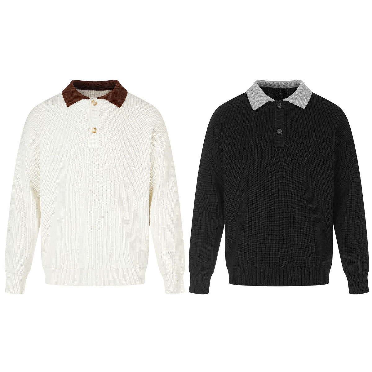 Crewneck Sweater Men's Retro Loose Fit Pullover Knitwear