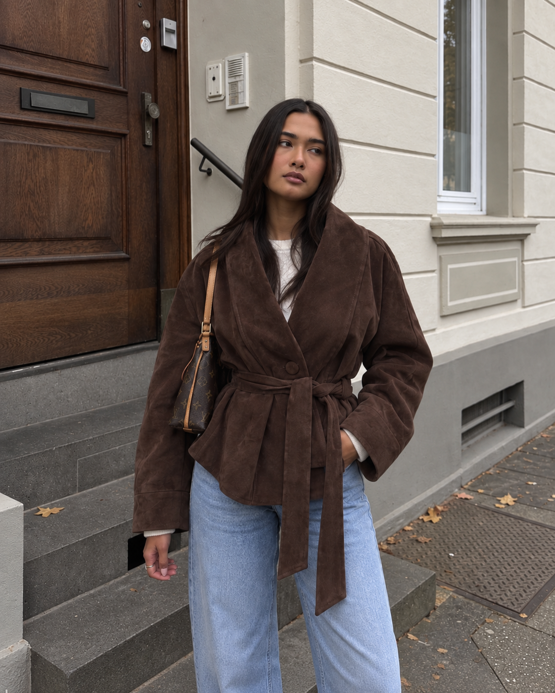 VANLEYNA ÉLISE Jacke in Wildlederoptik