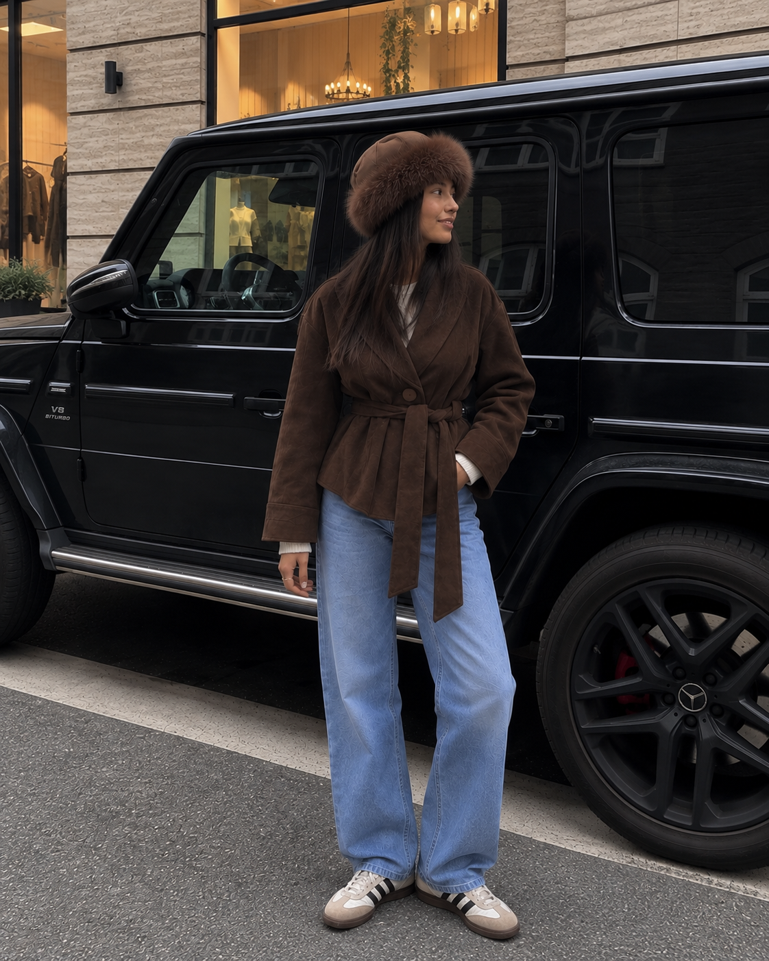 VANLEYNA ÉLISE Jacke in Wildlederoptik