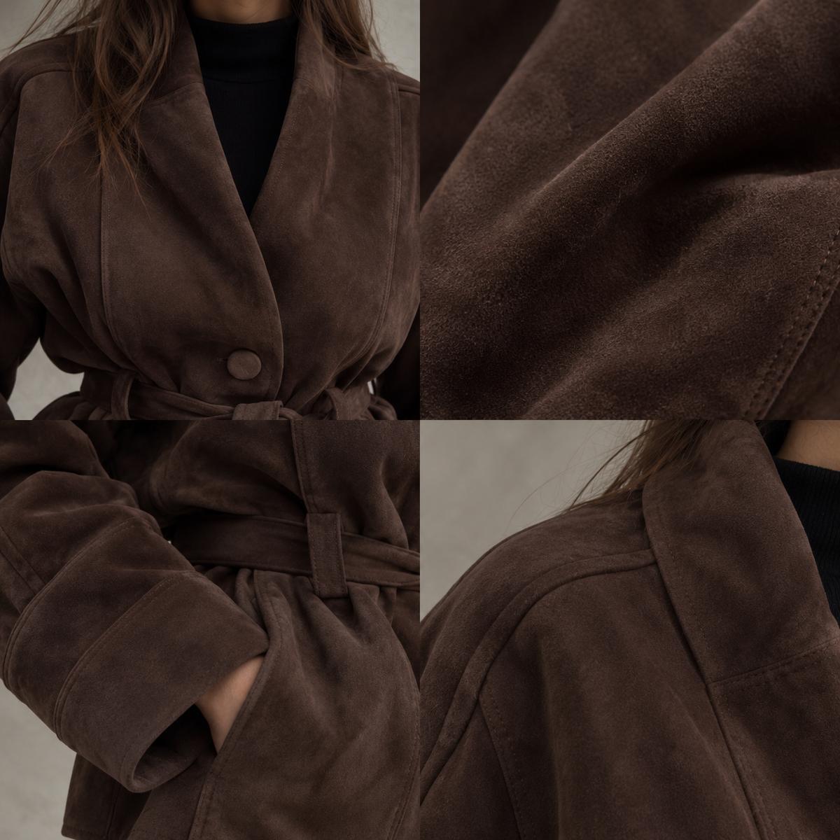 VANLEYNA ÉLISE Jacke in Wildlederoptik