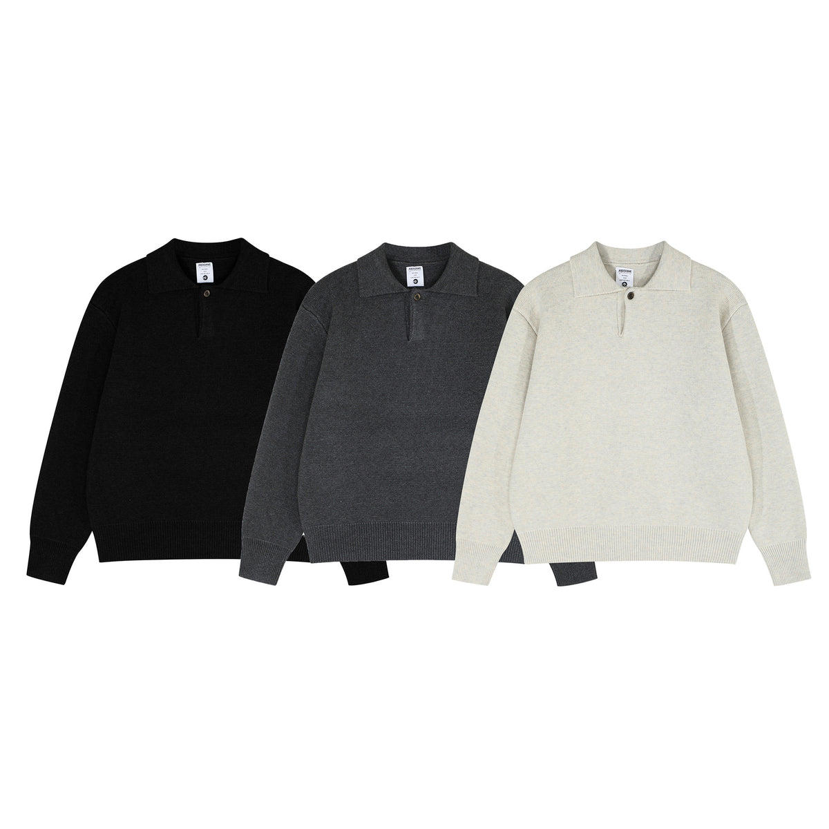 High-End Unisex Notch Lapel Sweater Old Money Style Trendy Men's Loose Long Sleeve Knitwear