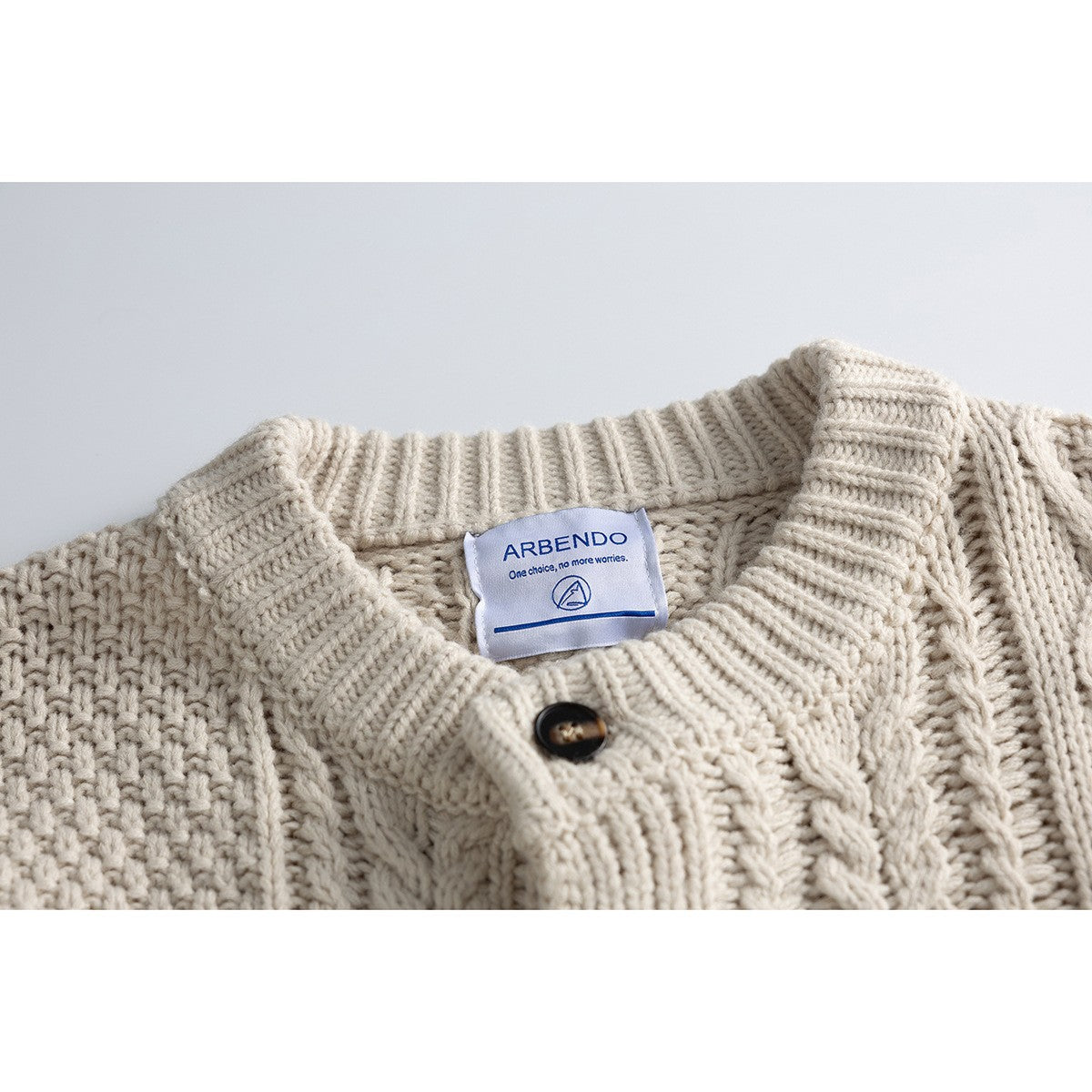 Cardigan Trendy Knitwear Men's Versatile Cable Knit Sweater
