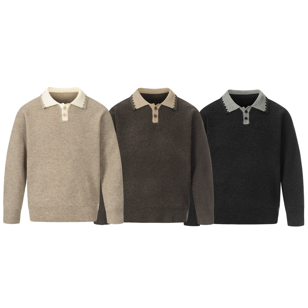 RAMISE Strickpullover mit Polokragen