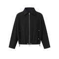 High Street Minimalist Deconstructed Design Short Crop Collar Jacket Men