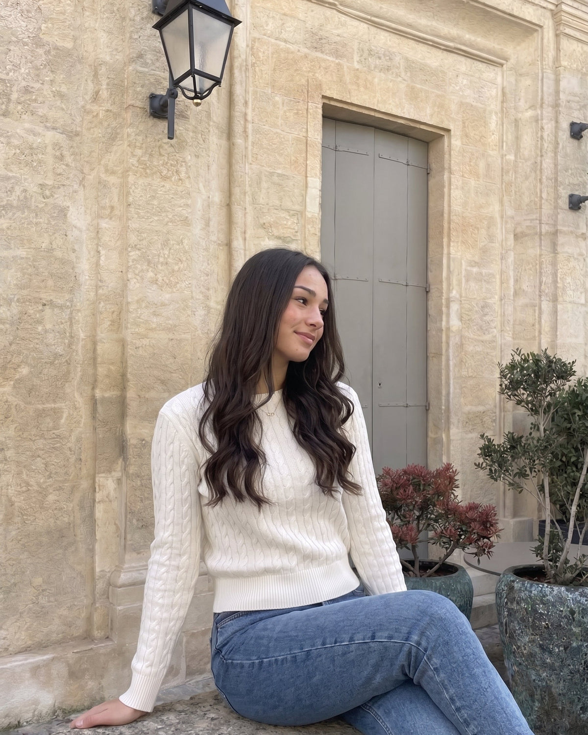 VANLEYNA Mila Cable Knit Sweater