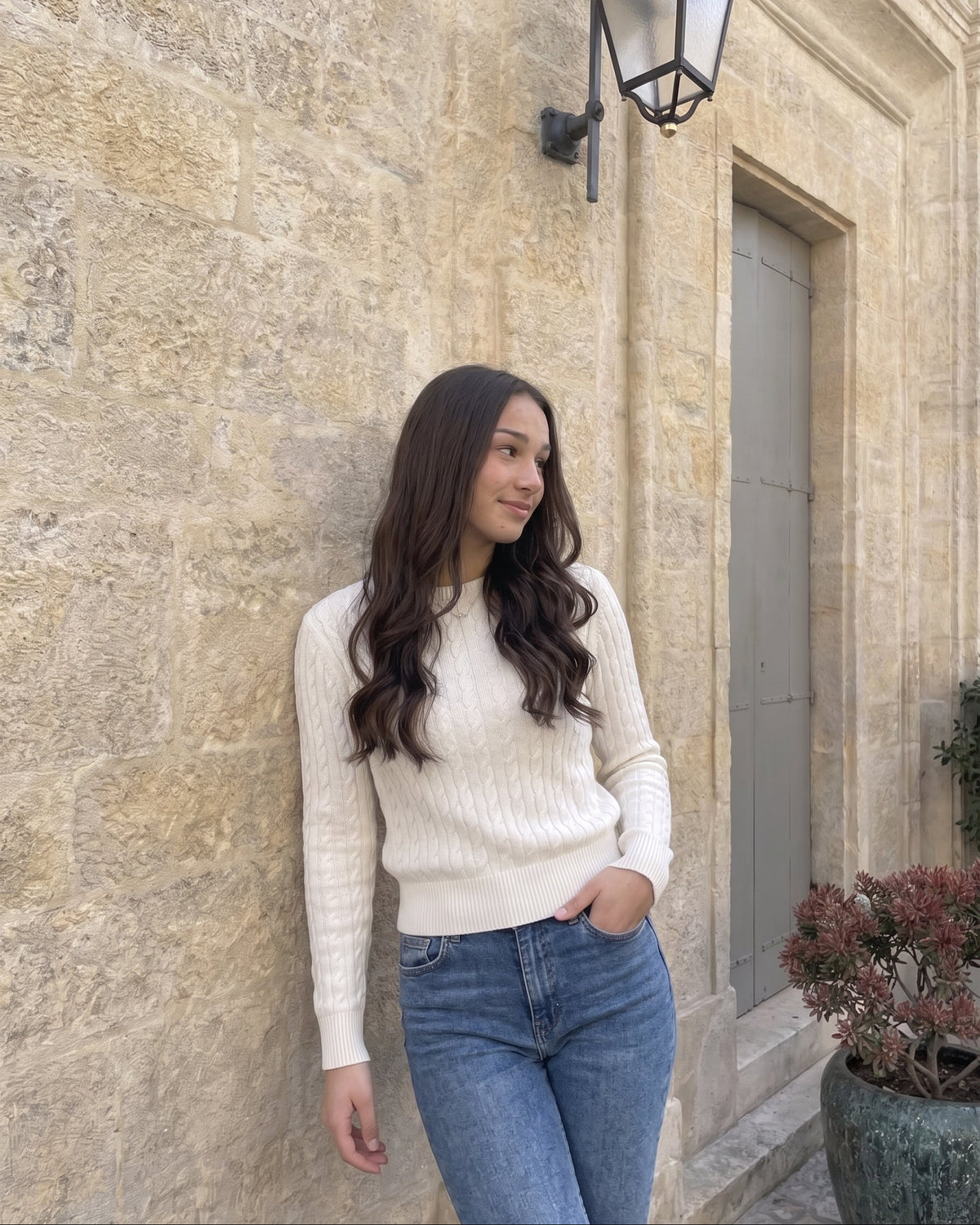 VANLEYNA Mila Cable Knit Sweater